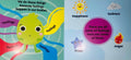 Educational children's book page about feelings with colorful illustrations and text.
