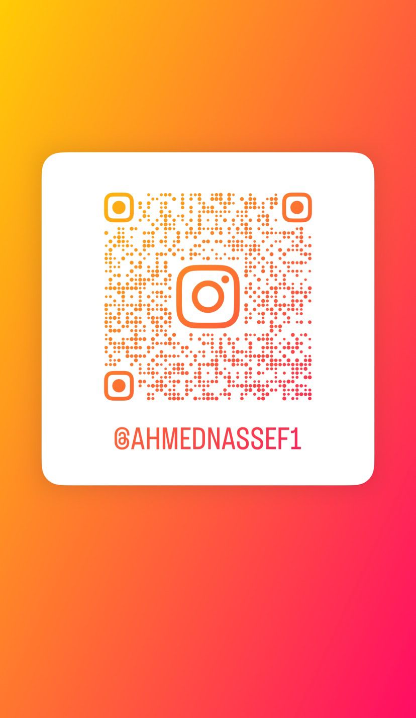 Scan to follow @ahmednassef1